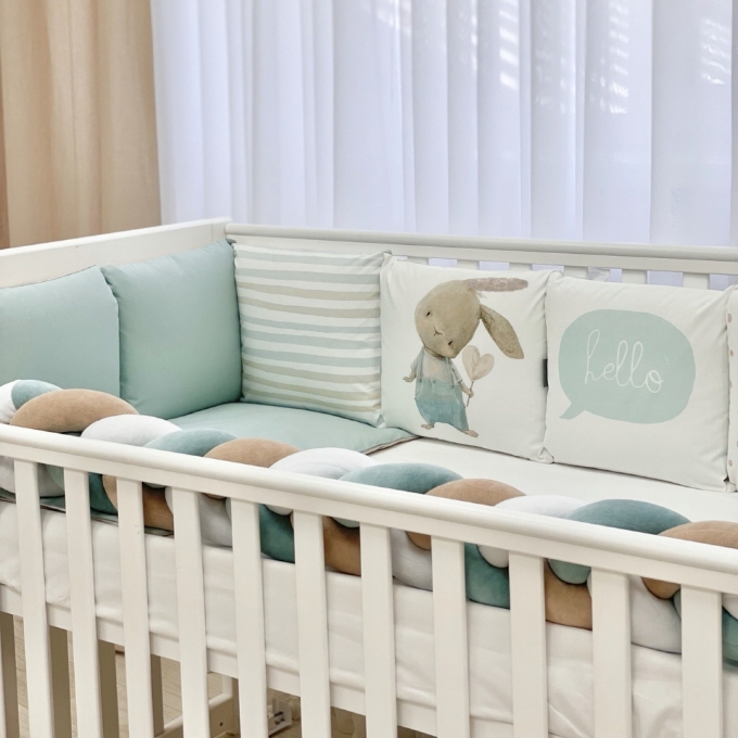 Set lenjerie Patut Bebe Copii 7 piese Bunies (3)